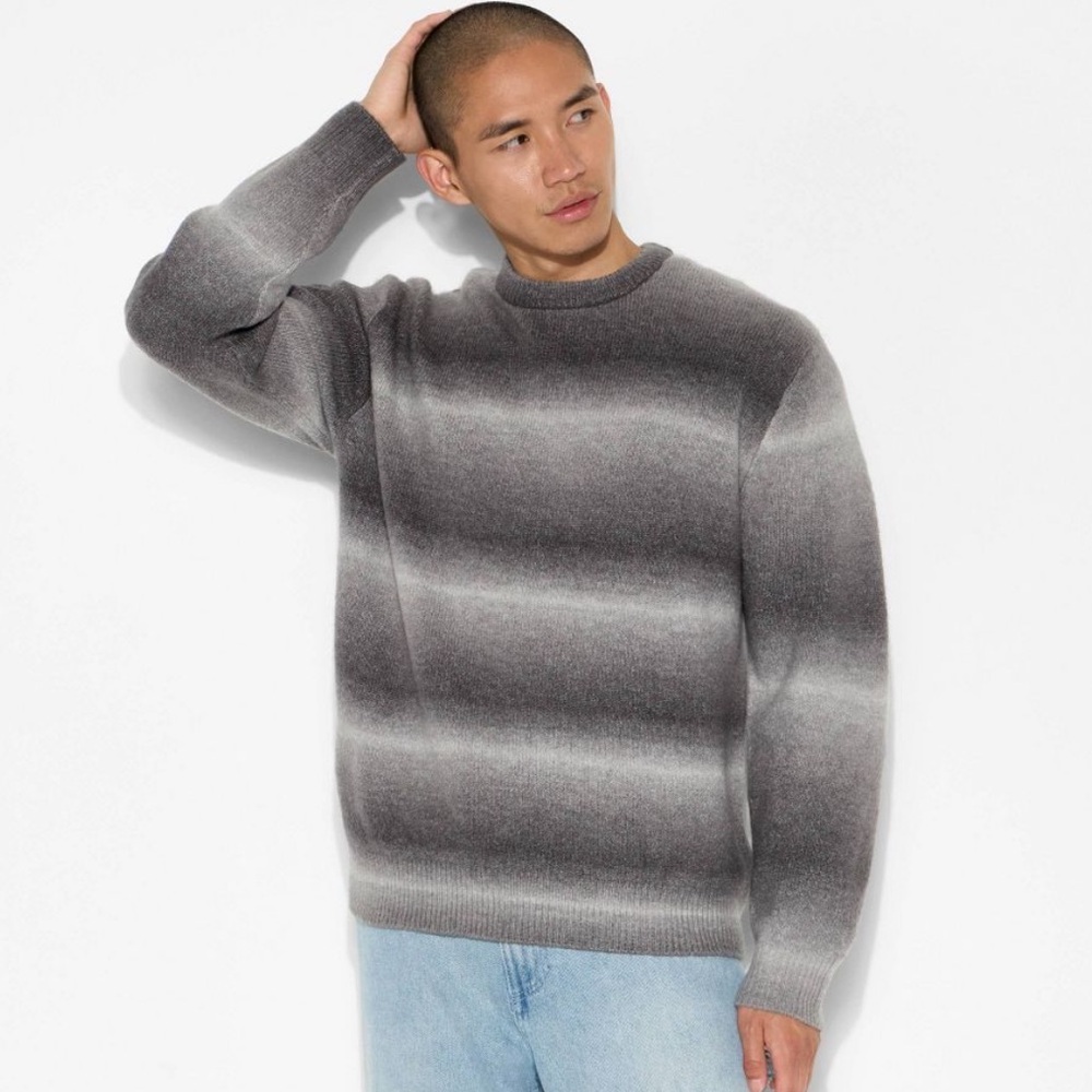 Men's Gradient Crewneck Sweater - Gray Ombre by Original Use Sz Multiple sizes